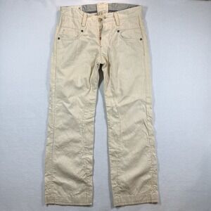 G-Star Raw Jeans Mens 34x32 Radar Loose‎ Ivory Canvas Workwear Utilitarian Japan